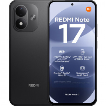 Smartfon Xiaomi Redmi Note 17 4G, 6/256 GB, czarny