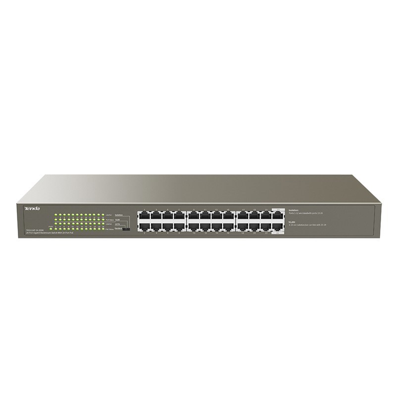 Switch PoE Tenda TEG1124P-24-250W, 24 porty, 250 W