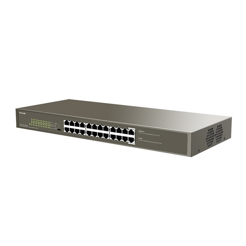 Switch PoE Tenda TEG1124P-24-250W, 24 porty, 250 W