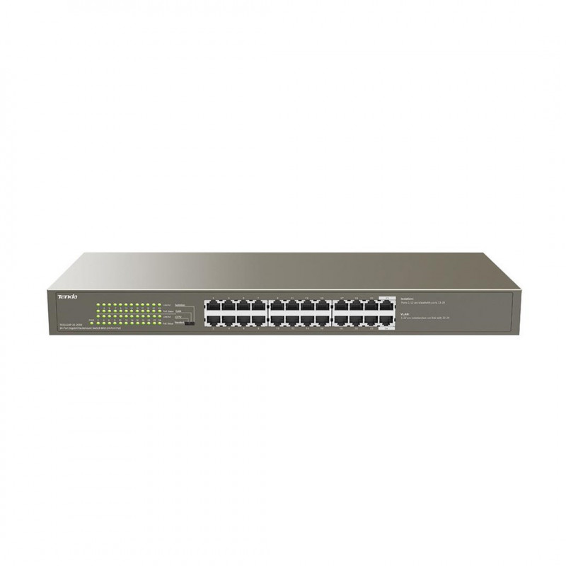 Switch PoE Tenda TEG1124P-24-250W, 24 porty, 250 W