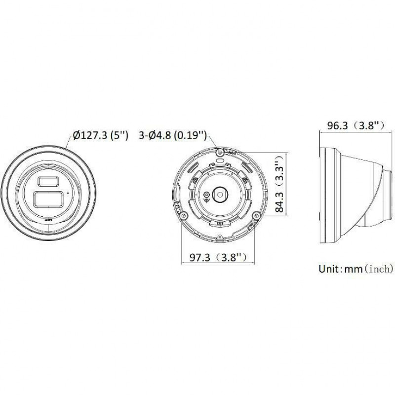 Kamera Hikvision AcuSense Turret DS-2CD2343G2-LI2U, 4 mm, O-STD