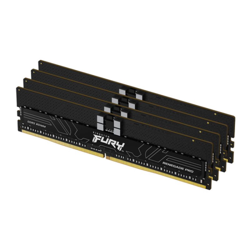Kingston FURY Renegade Pro KF564R32RBE2K4-128 DDR5-6400 ECC rejestrowany zestaw pamięci, 128 GB (4 x 32 GB), CL32, czarny