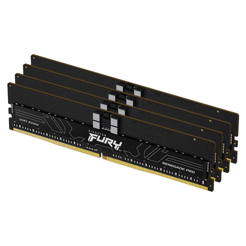 Kingston FURY Renegade Pro KF564R32RBE2K4-128 DDR5-6400 ECC rejestrowany zestaw pamięci, 128 GB (4 x 32 GB), CL32, czarny