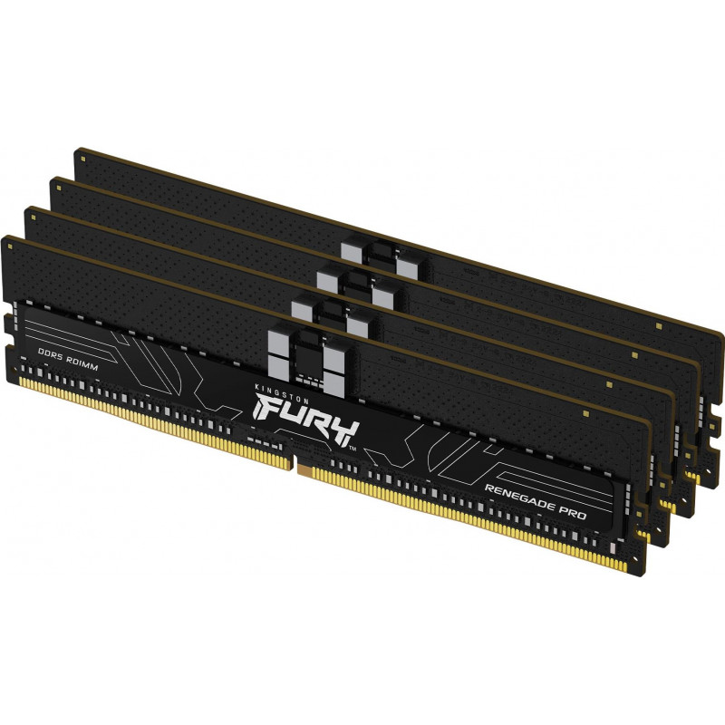 Kingston FURY Renegade Pro KF564R32RBE2K4-128 DDR5-6400 ECC rejestrowany zestaw pamięci, 128 GB (4 x 32 GB), CL32, czarny