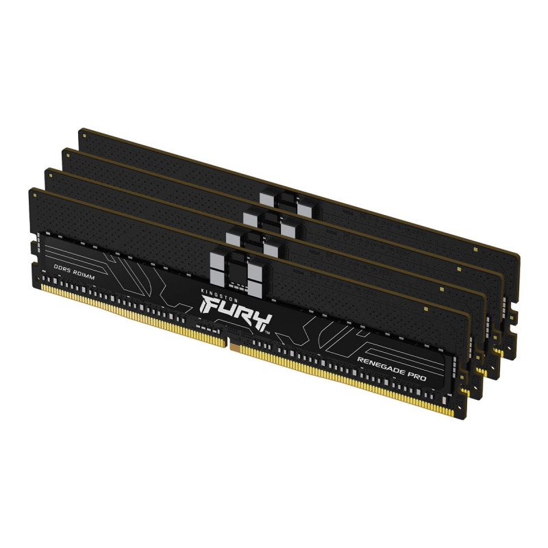 Kingston FURY Renegade Pro KF564R32RBE2K4-128 DDR5-6400 ECC rejestrowany zestaw pamięci, 128 GB (4 x 32 GB), CL32, czarny