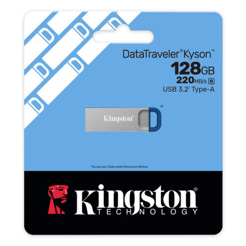 Kingston DataTraveler Kyson DTKNG2/128GB pendrive USB, 128 GB, USB 3.2 Gen 1, metalowy