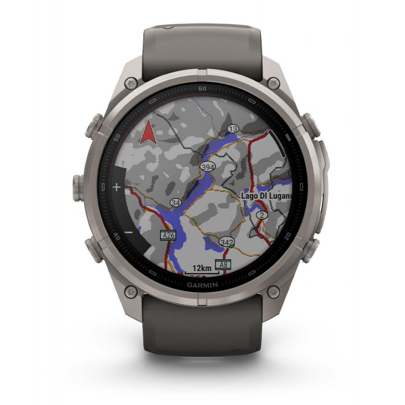 Smartwatch Garmin Fenix 9 Pro inReach, 51 mm, tytanowa koperta, grafitowo-czarny silikonowy pasek