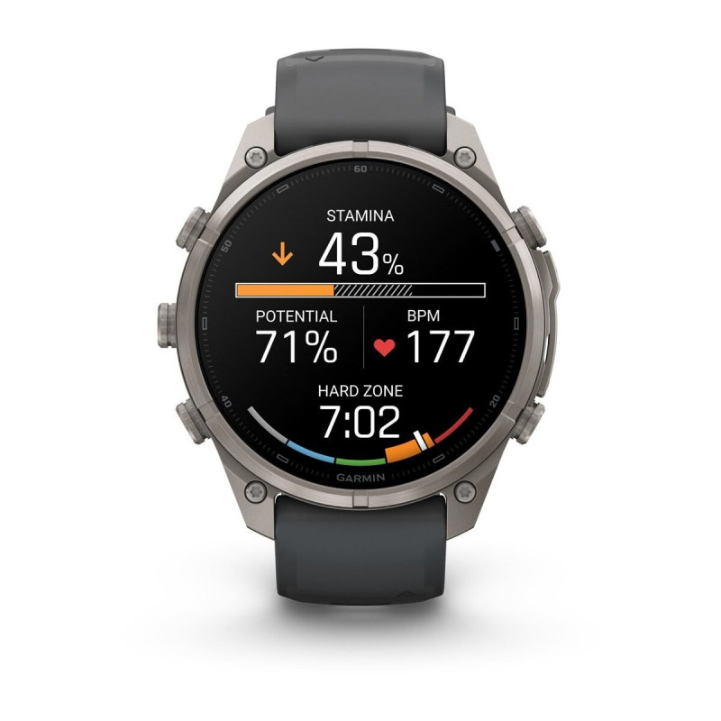 Smartwatch Garmin Fenix 9 Pro, 47 mm, tytanowa koperta, grafitowo-czarny silikonowy pasek