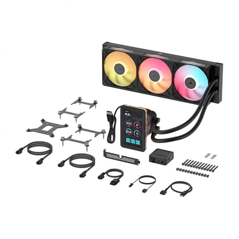Corsair iCUE LINK TITAN II 360 RX LCD chłodzenie cieczą all-in-one, 360 mm, RGB, czarne, CW-9061045-WW