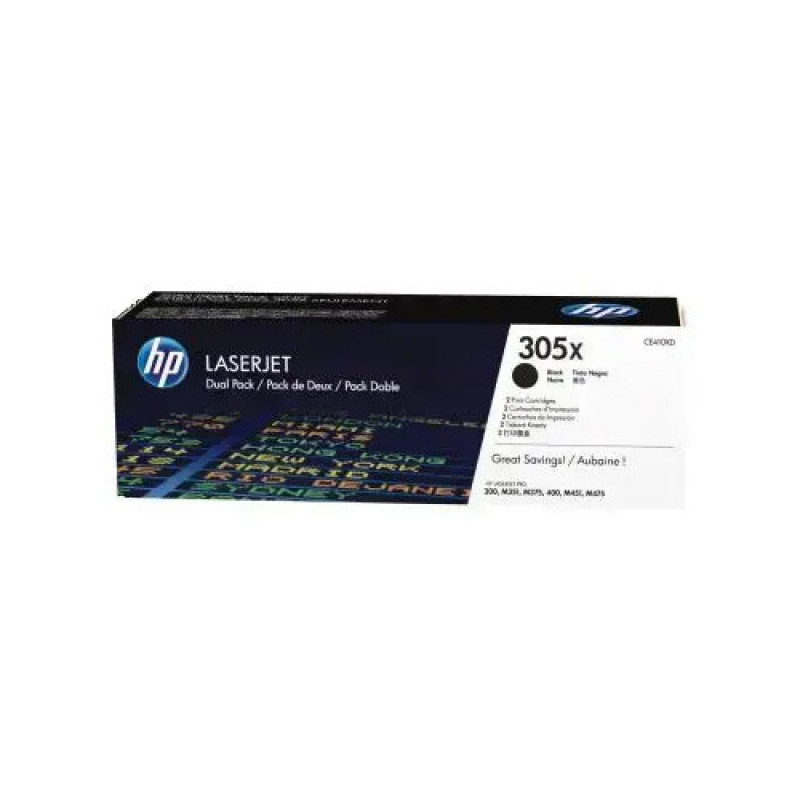 HP 305X CE410XD kaseta z tonerem, czarna (2 szt.)