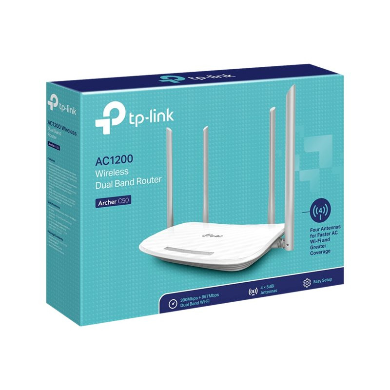 TP-Link Archer C50 (EU) V6.46 router bezprzewodowy, AC1200, dwupasmowy