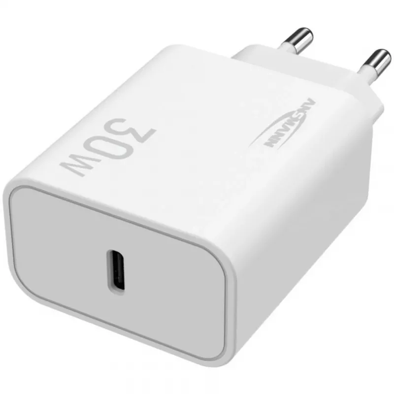 Ansmann Home Charger HC130PD ładowarka USB, 1x USB-C, PPS, PD, Quick Charge, 30 W, biała