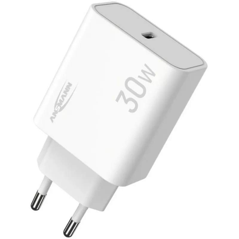 Ansmann Home Charger HC130PD ładowarka USB, 1x USB-C, PPS, PD, Quick Charge, 30 W, biała