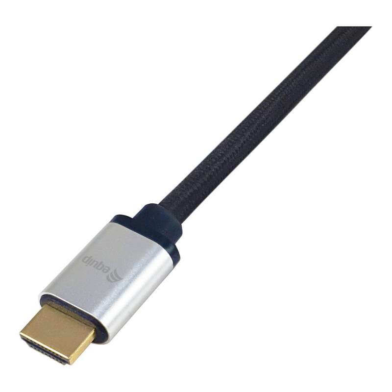 Equip 119387 kabel HDMI 2.1 Ultra High Speed z Ethernet, 48 Gb/s, 8K/60 Hz, czarny, 0,5 m