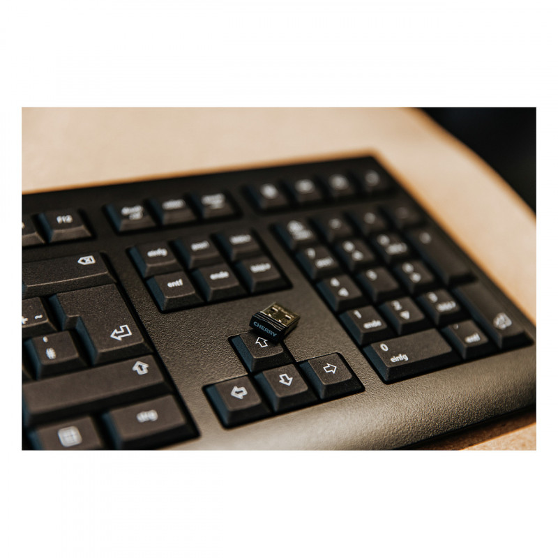 Cherry KW 3000 bezprzewodowa klawiatura biurkowa, 2,4 GHz, AZERTY (francuska), czarna