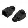 LogiLink MP0064 osłona wtyku RJ45 6,5 mm, czarna, CAT6A (50 szt.)