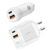 LogiLink PA0374 zestaw ładujący USB-A/C, 20 W, 1x USB-A i 1x USB-C, biały