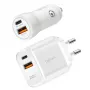 LogiLink PA0374 zestaw ładujący USB-A/C, 20 W, 1x USB-A i 1x USB-C, biały