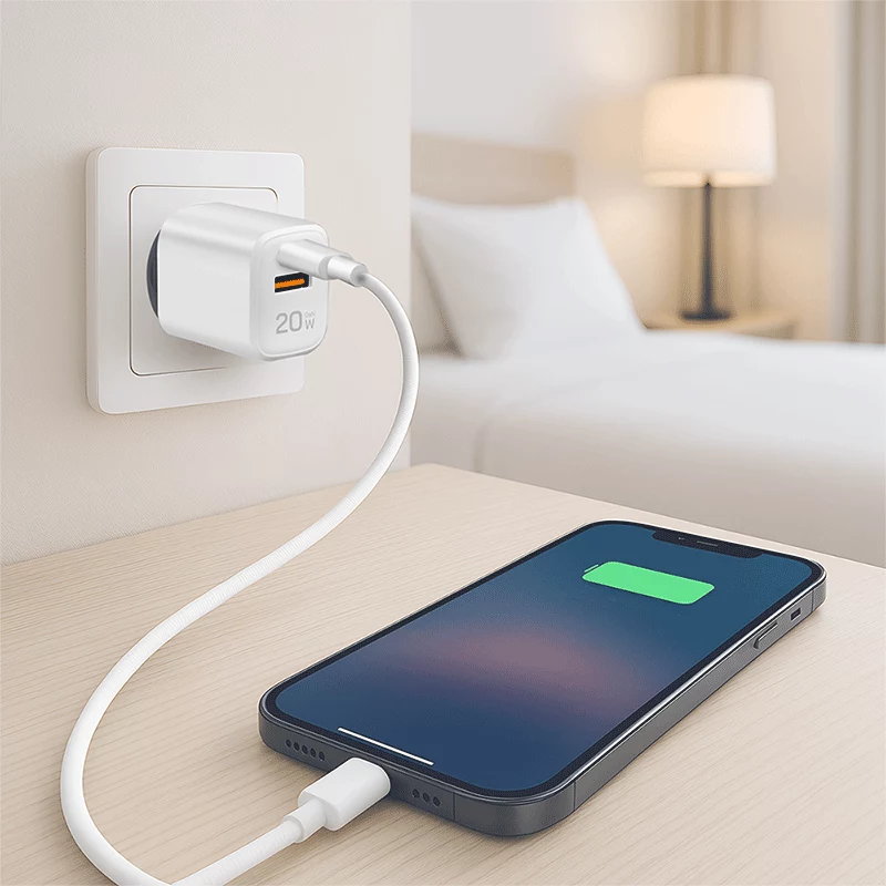 LogiLink PA0374 zestaw ładujący USB-A/C, 20 W, 1x USB-A i 1x USB-C, biały