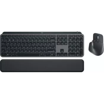 Logitech MX Keys S Combo 920-011613 zestaw klawiatura i mysz, bezprzewodowy RF + Bluetooth, QWERTY brytyjski angielski, grafitowy
