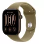 Apple Watch Series 12 smartwatch, GPS + Cellular, 42 mm, koperta z aluminium w kolorze ciemnego brązu, pasek sportowy oliwkowy S/M