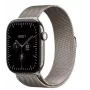 Apple Watch Series 12 smartwatch, GPS + Cellular, 42 mm, koperta z tytanu w kolorze naturalnym, bransoleta mediolańska w kolorze naturalnym