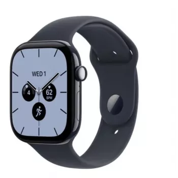 Apple Watch Series 12 smartwatch, GPS + Cellular, 42 mm, koperta z ceramiki w kolorze nocnego błękitu, granatowy pasek sportowy M/L