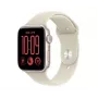 Apple Watch SE 3 smartwatch, GPS + Cellular, 44 mm, koperta z aluminium w kolorze księżycowej poświaty, piaskowy pasek sportowy S/M