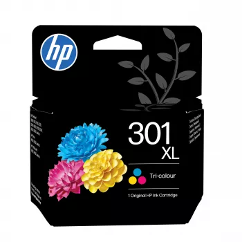 Wkład atramentowy HP 301XL, kolorowy, 300 stron