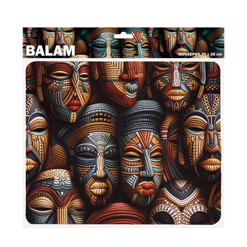 Sbox BALAM M MP-04 podkładka pod mysz, 300x250 mm, czarna z nadrukiem
