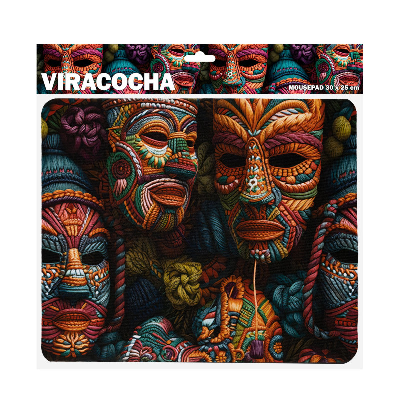 Sbox VIRACOCHA M MP-07 podkładka pod mysz, 300x250 mm, czarna z nadrukiem