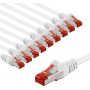 Goobay 66647 CAT 6 kabel krosowy, S/FTP (PiMF), 2 m, biały (10 szt.)