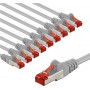 Goobay 66655 CAT 6 kabel krosowy, S/FTP, 2 m, szary (10 szt.)