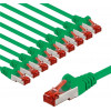 Goobay 67507 patchcord CAT 6, S/FTP (PiMF), 1 m, zielony, przewodnik miedziany (CU), 10 szt.
