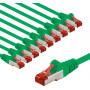 Goobay 67509 patchcord CAT 6, S/FTP (PiMF), 3 m, zielony, 10 szt.