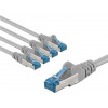 Goobay 67516 patchcord CAT 6a, S/FTP, 2 m, szary, 5 szt.