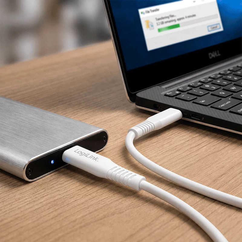 LogiLink CU0244 kabel USB 2.0 USB-C na Micro-USB, 480 Mb/s, 12 W, biały, 2 m