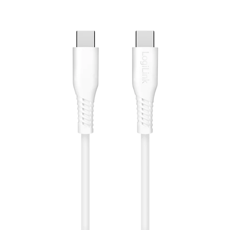 LogiLink CU0263 kabel USB 2.0 USB-C na USB-C, 480 Mb/s, 60 W, biały, 1,5 m