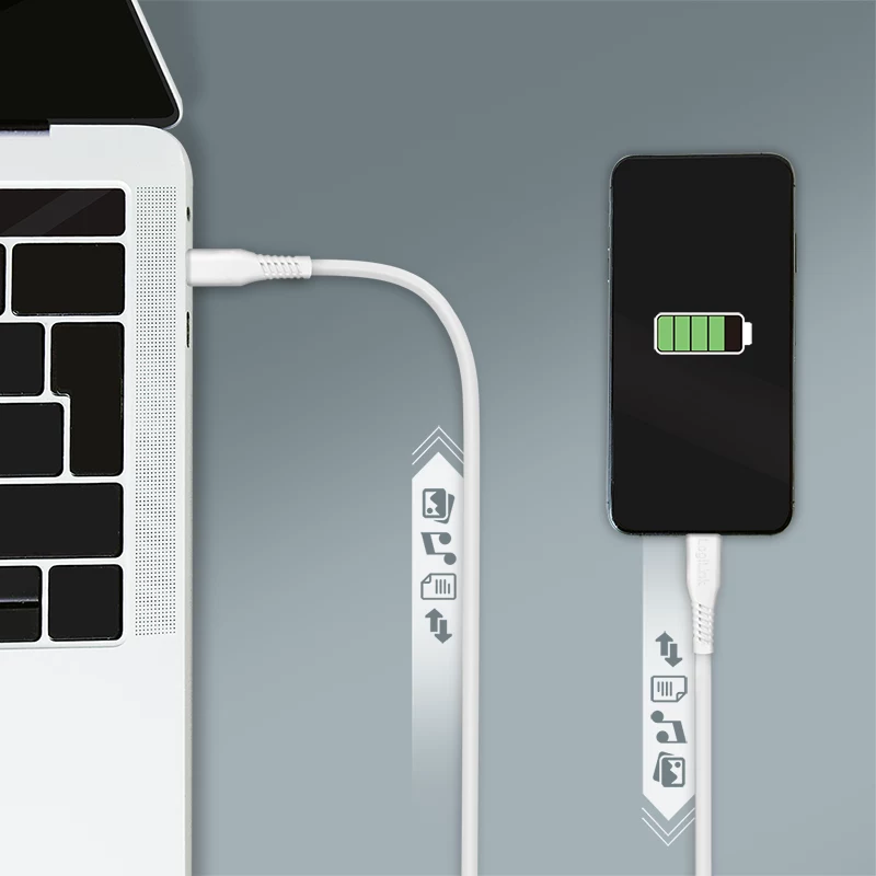 LogiLink CU0263 kabel USB 2.0 USB-C na USB-C, 480 Mb/s, 60 W, biały, 1,5 m