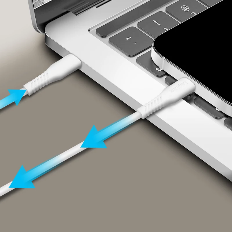 LogiLink CU0263 kabel USB 2.0 USB-C na USB-C, 480 Mb/s, 60 W, biały, 1,5 m