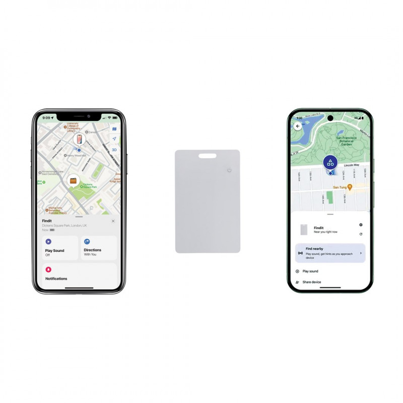 XD Design Connects FindIt Dual RCS lokalizator-karta do portfela, Apple Find My i Android Find Hub, P301.6403