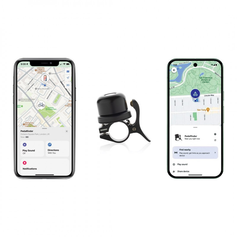 XD Design Connects Bike Finder Dual dzwonek rowerowy z lokalizatorem, Apple i Android Find, IPX6, P301.1401