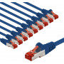 Goobay 66630 kabel krosowy CAT 6, S/FTP (PiMF), 3 m, niebieski (10 szt.)