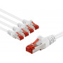 Goobay 66643 kabel krosowy CAT 6, S/FTP (PiMF), 2 m, biały (5 szt.)