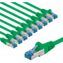 Goobay kabel krosowy CAT 6A S/FTP (PiMF), 3 m, zielony, przewodnik miedziany (CU) (10 szt.)