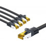 Goobay kabel krosowy RJ45 CAT 6A S/FTP (PiMF), 500 MHz, z kablem surowym CAT 7, 2 m, czarny