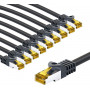 Goobay 69415 patchcord RJ45 CAT 6A S/FTP (PiMF), 500 MHz, na kablu CAT 7, 3 m, czarny (10 szt.)