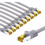 Goobay 69517 patchcord RJ45 CAT 6A S/FTP (PiMF) z kablem CAT 7, 3 m, szary (10 szt.)
