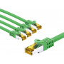 Goobay 69576 patchcord RJ45 CAT 6A S/FTP (PiMF), 500 MHz, z kablem CAT 7, 2 m, zielony (5 szt.)