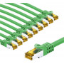 Goobay 69757 patchcord RJ45 CAT 6A S/FTP (PiMF), 500 MHz, z kablem CAT 7, 2 m, zielony (10 szt.)